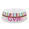 Stripes & Dots Plastic Dog Bowl (Personalized)