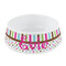 Stripes & Dots Plastic Dog Bowl - Small (Personalized)