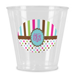 Stripes & Dots Plastic Shot Glass (Personalized)