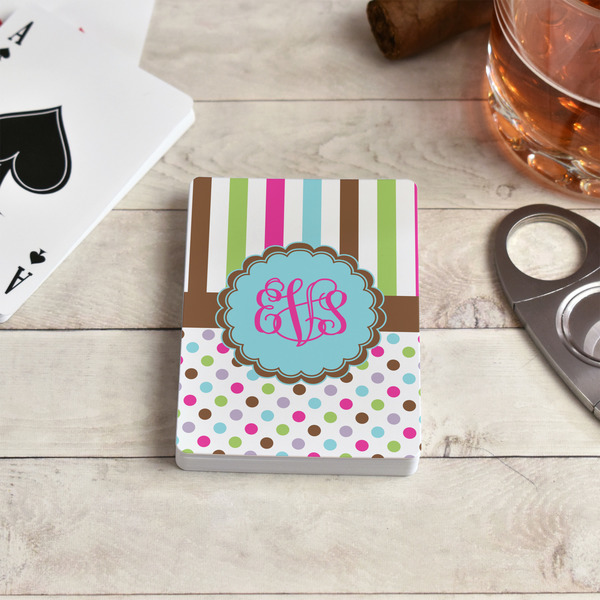 Stripes & Dots Playing Cards - In Context