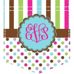 Stripes & Dots Iron On Faux Pocket (Personalized)