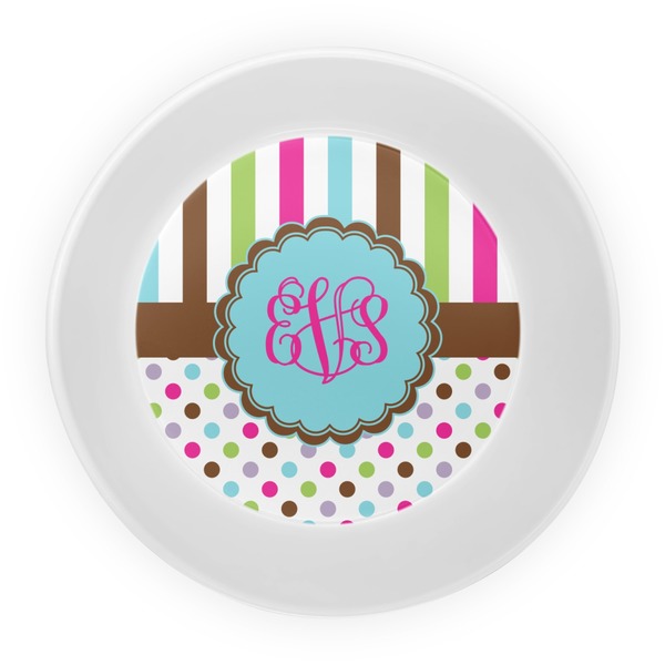 Stripes & Dots Melamine Bowl - Center