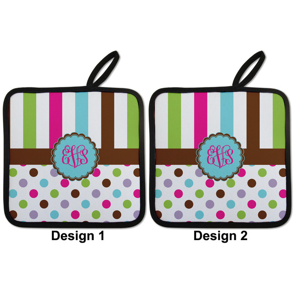 Stripes & Dots Pot Holders - Set of 2 APPROVAL