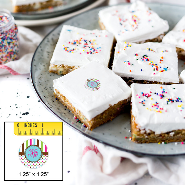 Stripes & Dots Printed Icing Circle - XSmall - In Context