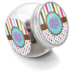 Stripes & Dots Puppy Treat Jar (Personalized)