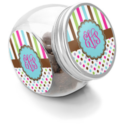 Stripes & Dots Puppy Treat Jar (Personalized)