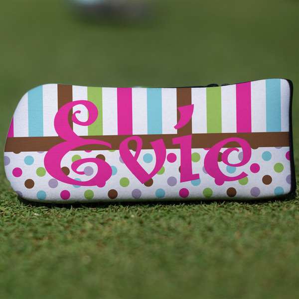 Custom Stripes & Dots Blade Putter Cover (Personalized)