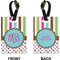 Stripes & Dots Rectangle Luggage Tag (Front + Back)