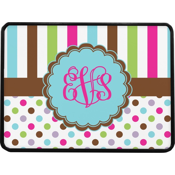 Stripes & Dots Rectangular Car Hitch Cover w/ FRP Insert (Select Size)