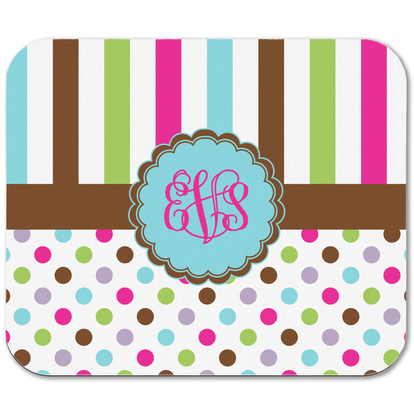 Stripes & Dots Rectangular Mouse Pad - APPROVAL