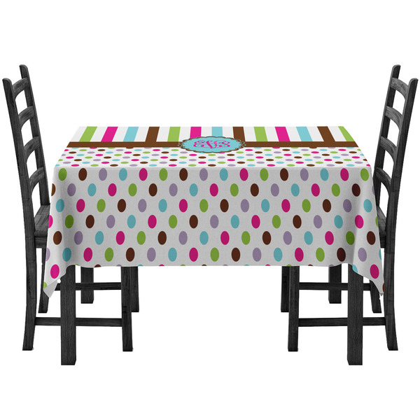 Custom Stripes & Dots Tablecloth (Personalized)