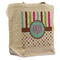Stripes & Dots Reusable Cotton Grocery Bag (Personalized)