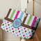 Stripes & Dots Large Rope Tote - Life Style