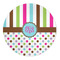 Stripes & Dots 5' Round Indoor Area Rug (Personalized)