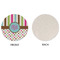 Stripes & Dots Round Linen Placemats - APPROVAL (single sided)