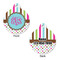 Stripes & Dots Round Pet Tag - Front & Back
