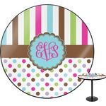 Stripes & Dots Round Table - 24" (Personalized)