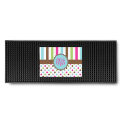 Stripes & Dots Rubber Bar Mat (Personalized)