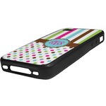 Stripes & Dots Rubber iPhone Case 4/4S (Personalized)