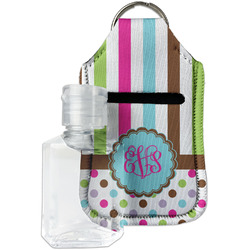 Stripes & Dots Hand Sanitizer & Keychain Holder - Small (Personalized)