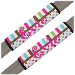 Stripes & Dots Seat Belt Covers (Set of 2) (Personalized)