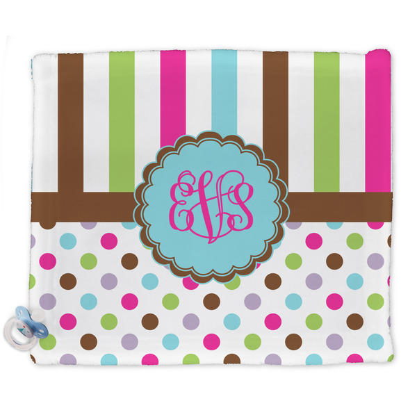 Custom Stripes & Dots Security Blanket - Single Sided (Personalized)