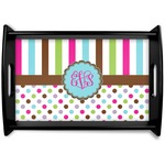 Stripes & Dots Wooden Tray (Personalized)