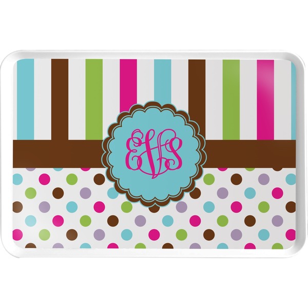 Custom Stripes & Dots Serving Tray (Personalized)
