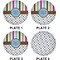 Stripes & Dots Set of Lunch / Dinner Plates (Approval)