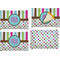Stripes & Dots Set of Rectangular Appetizer / Dessert Plates