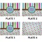 Stripes & Dots Set of Rectangular Appetizer / Dessert Plates (Approval)