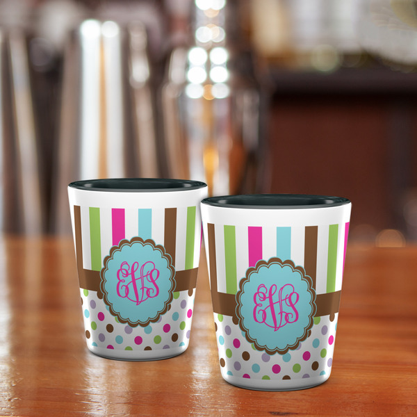 Stripes & Dots Shot Glass - Two Tone - LIFESTYLE