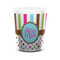 Stripes & Dots Ceramic Shot Glass - 1.5 oz - White - Single (Personalized)