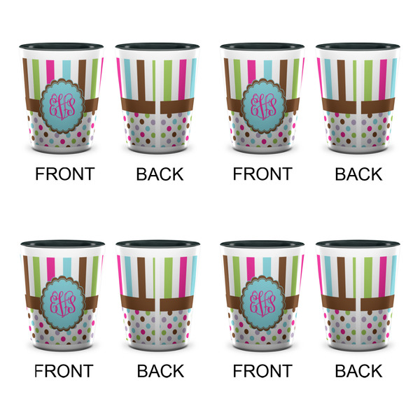 Stripes & Dots Shot Glassess - Two Tone - Set of 4 - APPROVAL