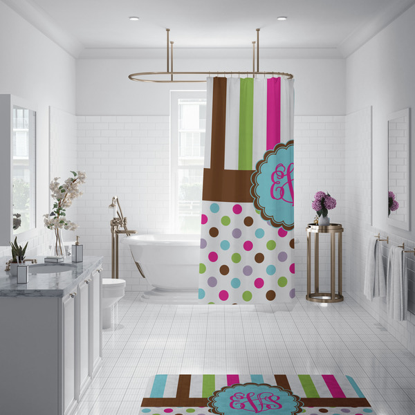 Stripes & Dots Shower Curtain - Custom Size