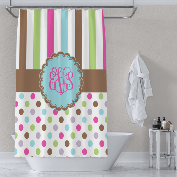 Stripes & Dots Shower Curtain Lifestyle