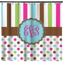 Stripes & Dots Shower Curtain - Custom Size (Personalized)