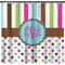 Stripes & Dots Shower Curtain - Custom Size (Personalized)