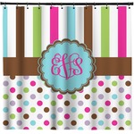 Stripes & Dots Shower Curtain (Personalized)
