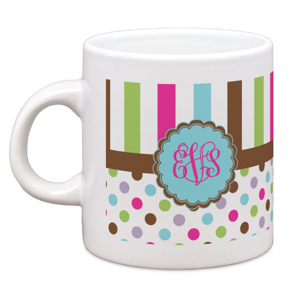 Custom Stripes & Dots Espresso Cup (Personalized)