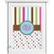 Stripes & Dots Single White Cabinet Decal