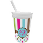 Stripes & Dots Sippy Cup with Straw (Personalized)
