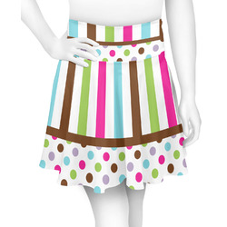 Stripes & Dots Skater Skirt - Medium (Personalized)