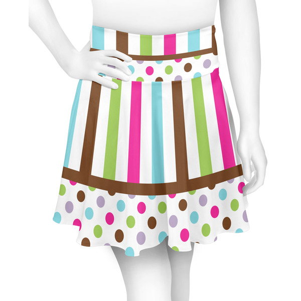 Custom Stripes & Dots Skater Skirt