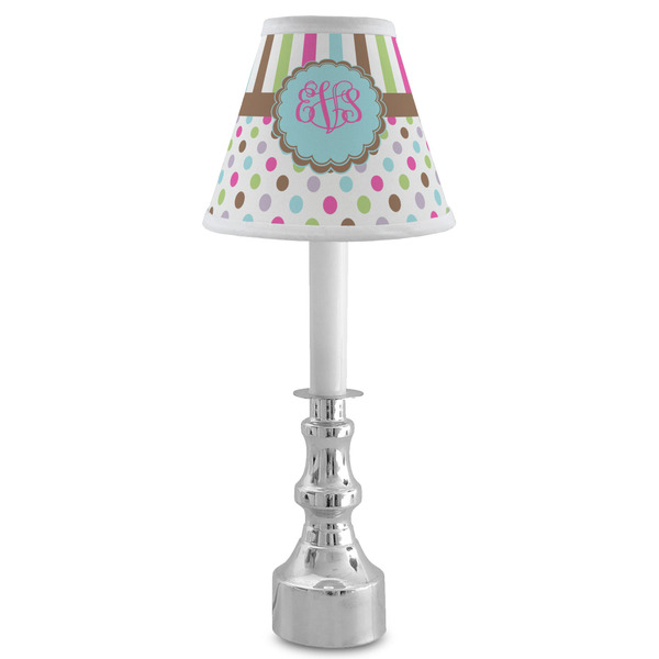 Stripes & Dots Small Chandelier Lamp - LIFESTYLE (on candle stick)