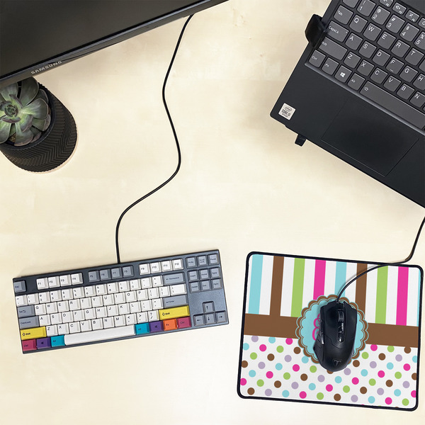 Stripes & Dots Small Gaming Mats - LIFESTYLE