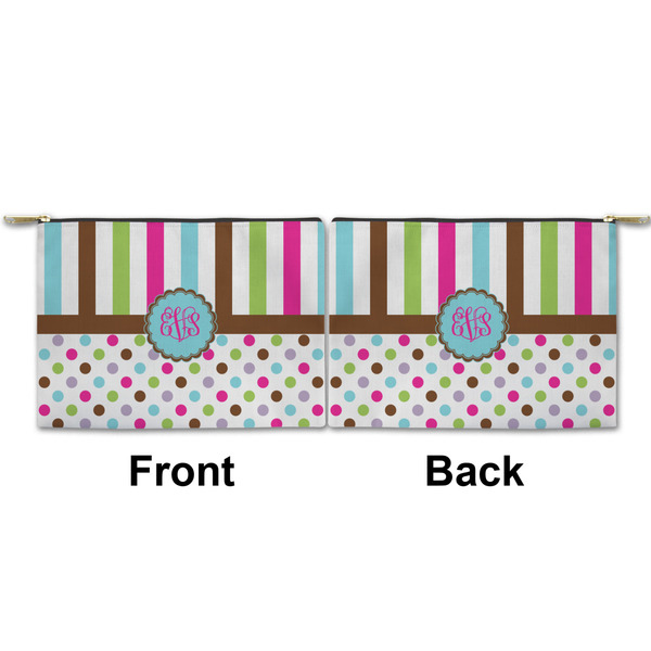 Stripes & Dots Small Zipper Pouch Approval (Front and Back)