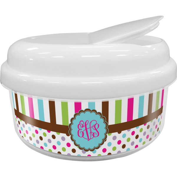 Custom Stripes & Dots Snack Container (Personalized)
