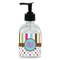 Stripes & Dots Glass Soap & Lotion Bottle - Single Bottle (Personalized)