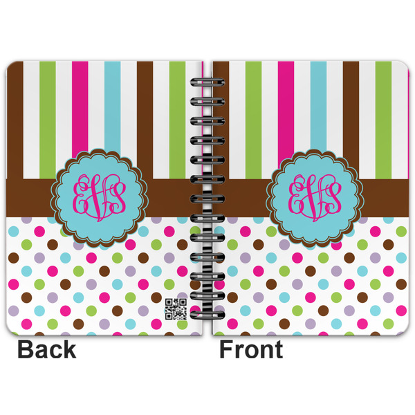 Stripes & Dots Spiral Journal 5 x 7 - Apvl